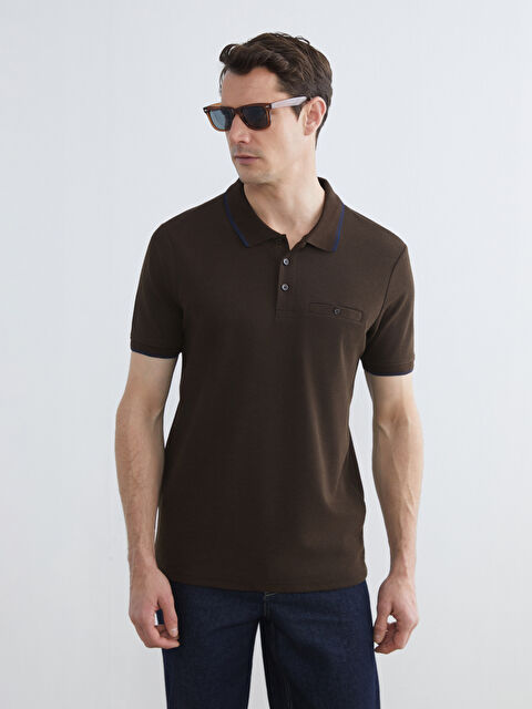 LCWAIKIKI Classic Polo Yaka Kısa Kollu Erkek Dokulu Tişört - S65176Z8-HNM