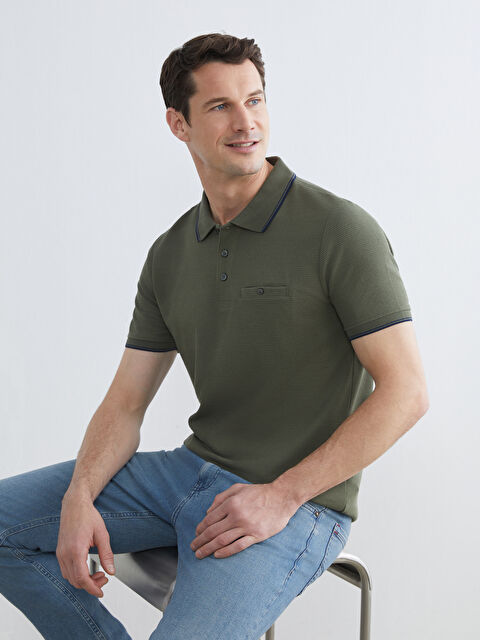LCWAIKIKI Classic Polo Yaka Kısa Kollu Erkek Dokulu Tişört - S65176Z8-V0N