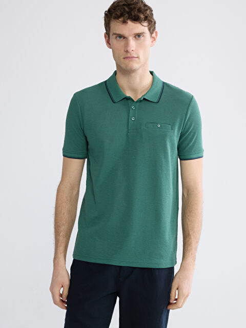 LCWAIKIKI Classic Polo Yaka Erkek Dokulu Tişört - S65176Z8-ZPG
