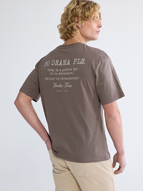 XSIDE Bisiklet Yaka Yazı Baskılı Erkek Tişört - S65201Z8-8HG