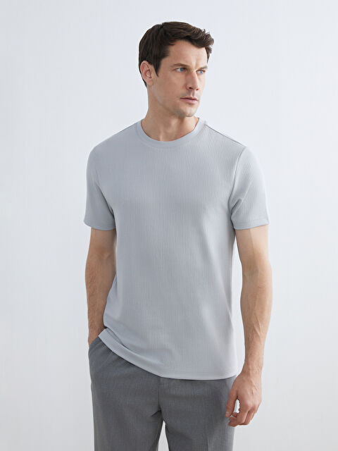 LCWAIKIKI Classic Bisiklet Yaka Erkek Tişört - S65218Z8-YT3