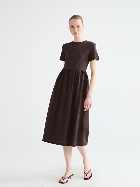 LCW Comfort Woman BROWN Dress - S65224Z8-HMK