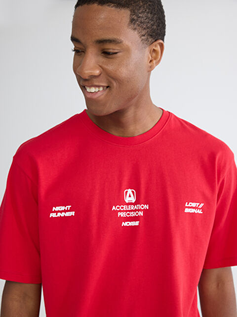 XSIDE Bisiklet Yaka Baskılı Erkek Tişört - S65274Z8-JS1