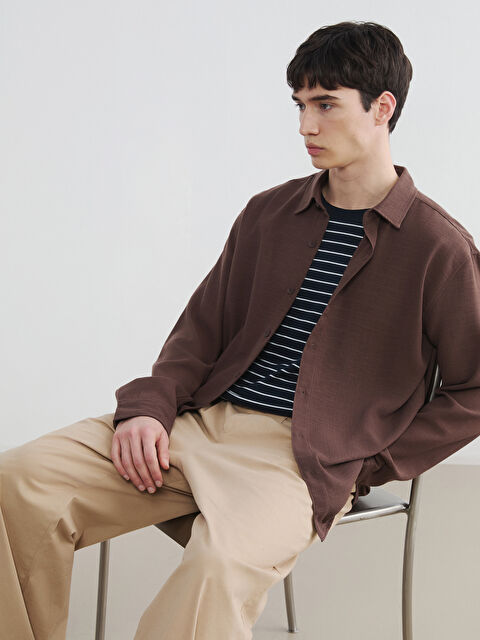 XSIDE Regular Fit Men's Textured Shirt