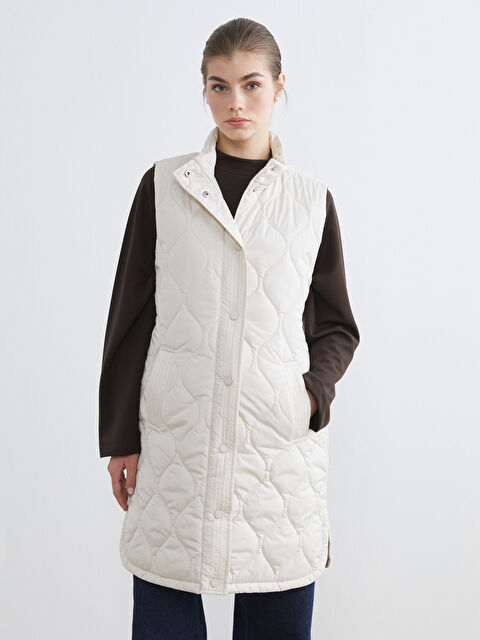 LCW Modest Dik Yaka Kapitone Kadın Şişme Yelek - S65307Z8-EEW