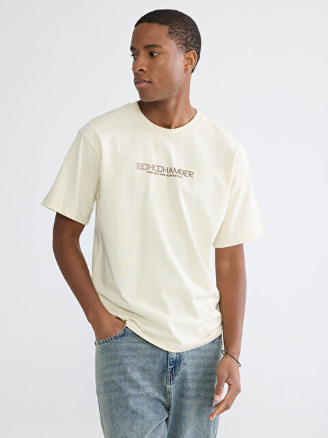 XSIDE Bisiklet Yaka Baskılı Penye Erkek Tişört - S65327Z8-15U