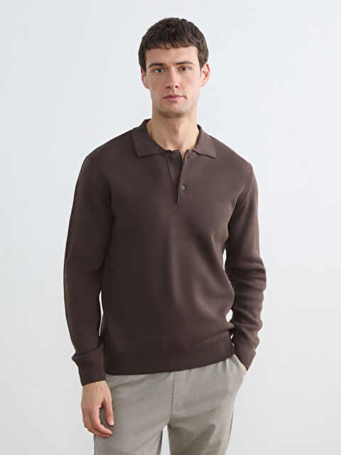 LCW Vision Polo Yaka Erkek Triko Kazak - S65376Z8-8Q2