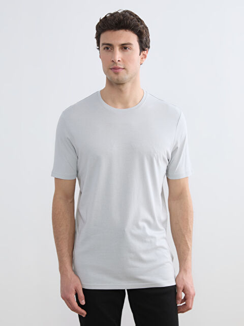 LCWAIKIKI Classic Bisiklet Yaka Erkek Tişört - S65423Z8-18Y