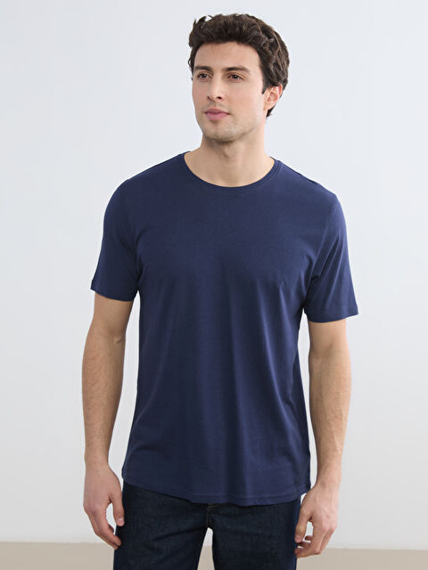 LCWAIKIKI Classic Bisiklet Yaka Erkek Tişört - S65423Z8-ZPK