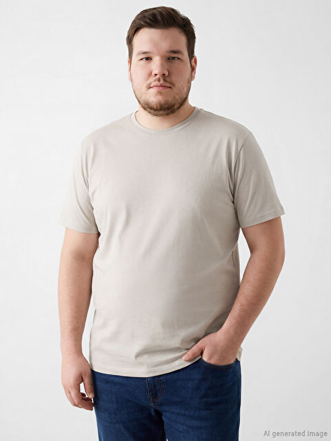 LCWAIKIKI Classic Bisiklet Yaka Erkek Soft Touch Tişört