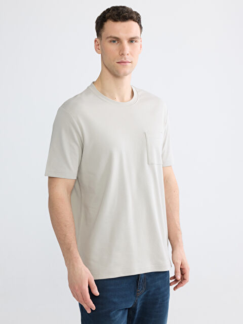 LCWAIKIKI Classic Bisiklet Yaka Erkek Tişört - S65424Z8-ZM2