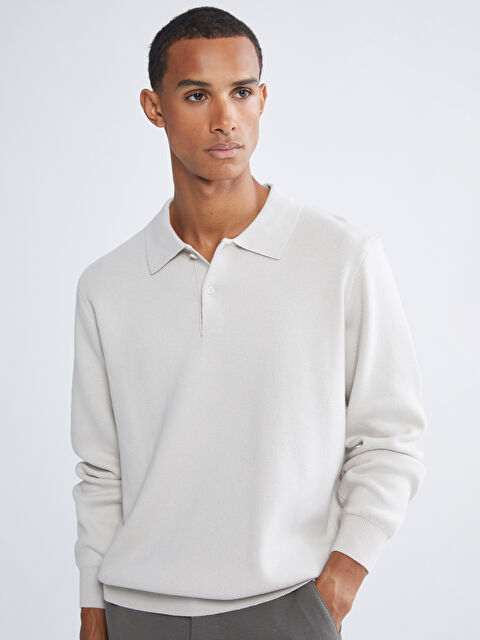 LCW Vision მამაკაცები ბეჟი სვიტერი - S65435Z8-ZLP