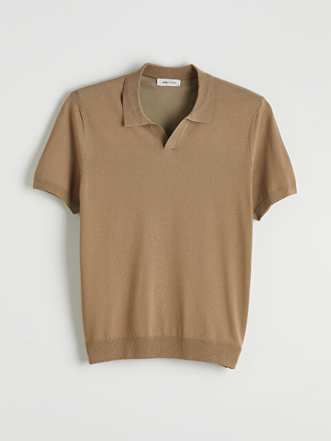 LCW Vision Polo Yaka Kısa Kollu Erkek Triko Kazak - S65445Z8-GUT