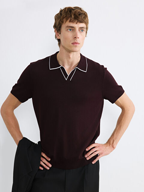 LCW Vision Polo Yaka Kısa Kollu Erkek Triko Kazak - S65445Z8-ZQP