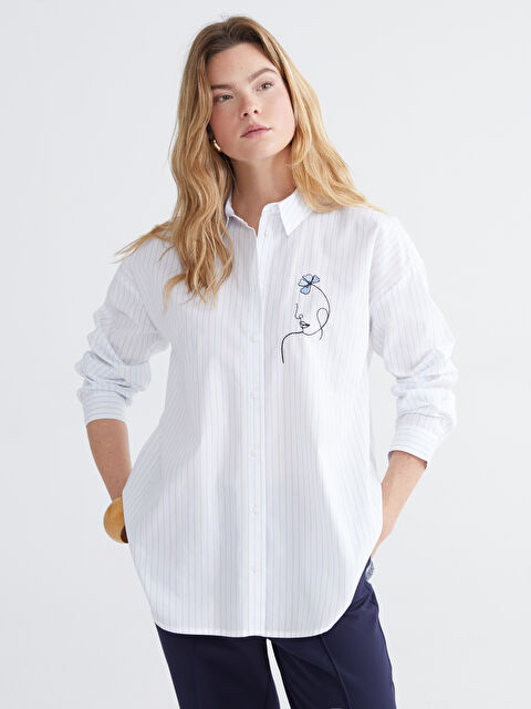 LCW Comfort Woman BLUE Shirt - S65464Z8-LEN