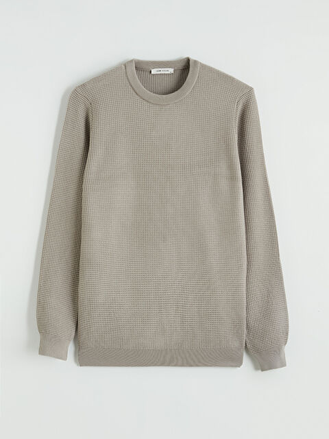 LCW Vision Petek Dokulu Bisiklet Yaka Erkek Triko Kazak - S65480Z8-E6F