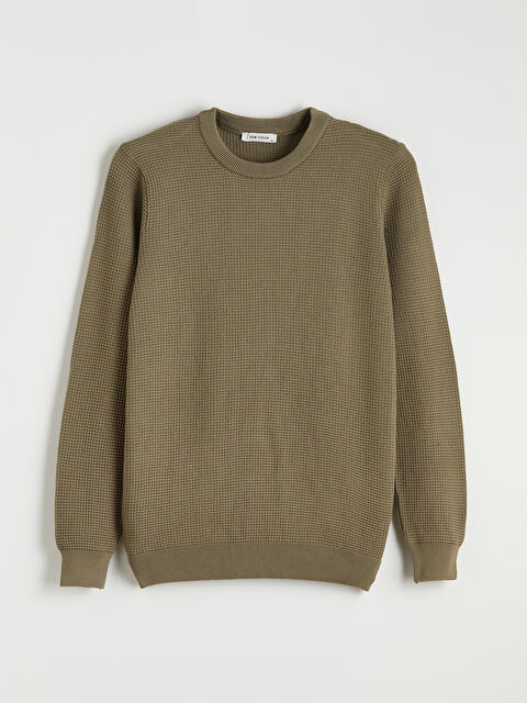 LCW Vision Regular Fit Petek Dokulu Erkek Triko Kazak - S65480Z8-PX2