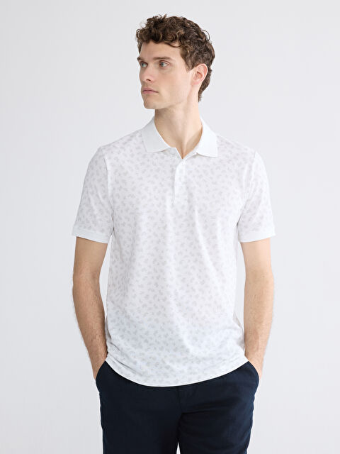 LCWAIKIKI Classic Polo Yaka Desenli Pike Erkek Tişört - S65483Z8-LU7