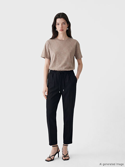 LCW Comfort Женщины Черный Брюки - S65484Z8-CVL