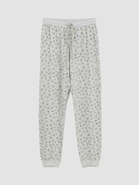 LCW DREAM Beli Lastikli Baskılı Kadın Jogger Pijama Altı - S65515Z8-CT3