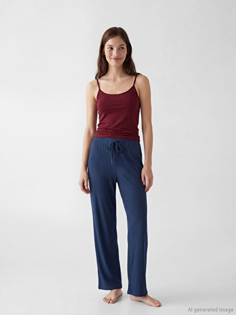 LCW DREAM Beli Lastikli Fitilli Kadın Pijama Altı