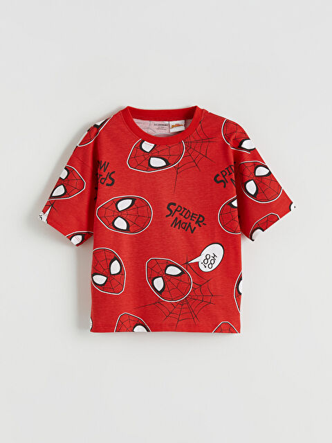 LCW Kids Spider-Man Baskılı Erkek Çocuk Tişört - S65622Z1-LTP