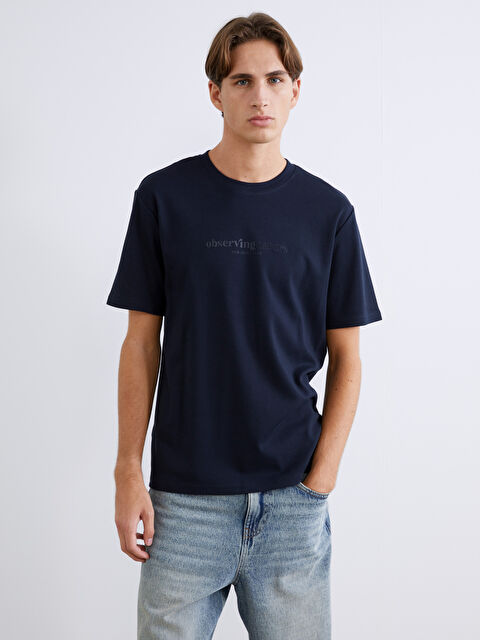 XSIDE Crew Neck Printed Men's T-Shirt - S65633Z8-RFD