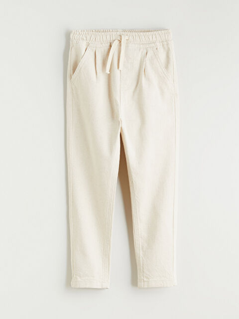 LCW Kids Beli Lastikli Keten Karışımlı Erkek Çocuk Pantolon - S65656Z1-PRR