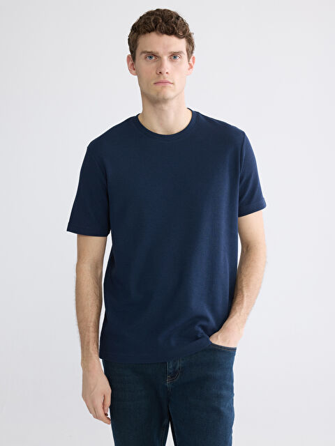 LCWAIKIKI Classic Bisiklet Yaka Erkek Tişört - S65672Z8-DWP