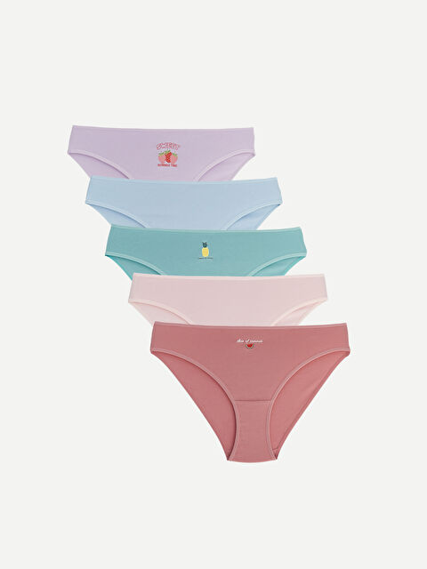 LCW Young Baskılı Bikini Külot 5'li - S65673Z8-GJZ