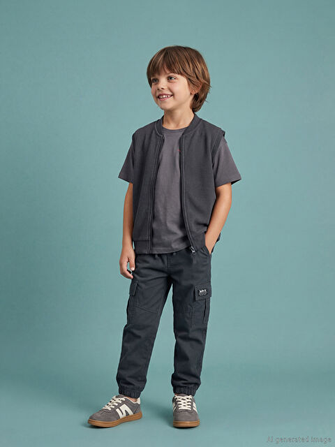 LCW Kids Beli Lastikli Erkek Çocuk Jogger Pantolon - S65689Z1-R4W