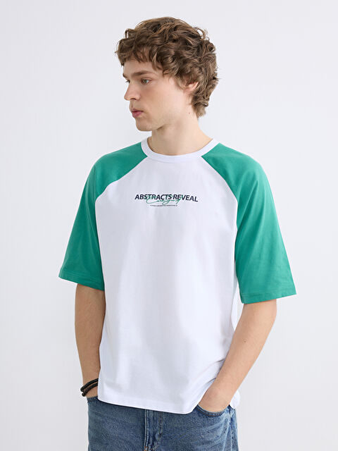 XSIDE Bisiklet Yaka Renk Bloklu Erkek Tişört - S65694Z8-Q6K