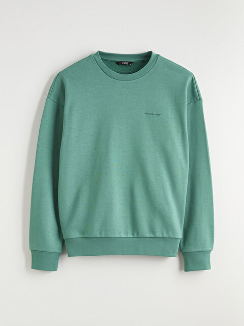 XSIDE Bisiklet Yaka Baskılı Erkek Kalın Sweatshirt - S65695Z8-ZSY