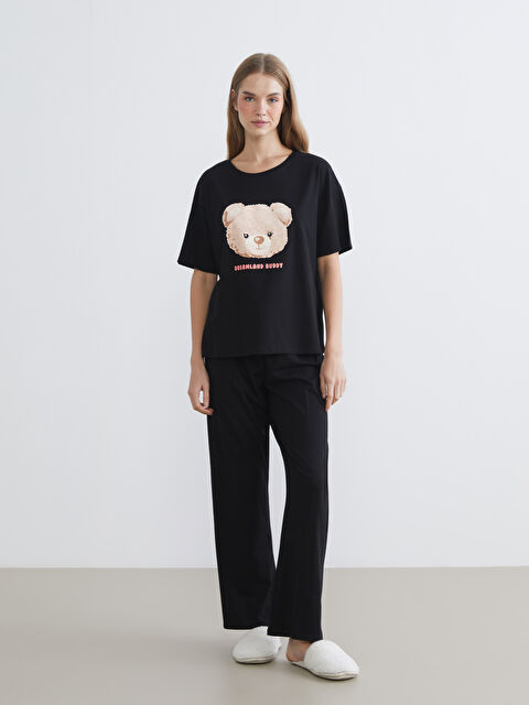 LCW Young Woman BLACK Pyjama Set - S65718Z8-CVL