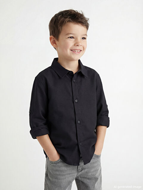 LCW Kids Basic Erkek Çocuk Gömlek - S65721Z1-CVL
