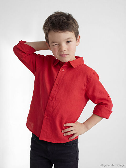 LCW Kids Basic Erkek Çocuk Gömlek - S65721Z1-HPM
