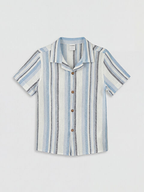 LCW Kids Çizgili Erkek Çocuk Gömlek