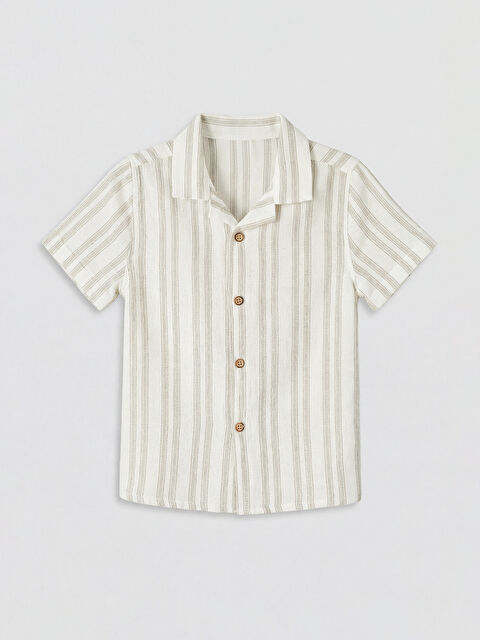 LCW Kids Çizgili Erkek Çocuk Gömlek