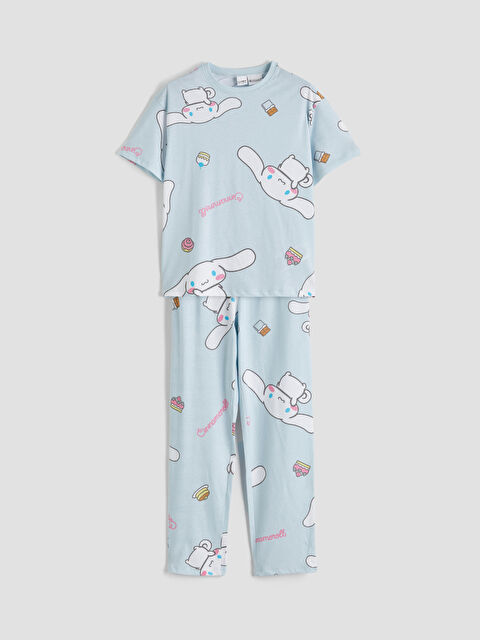 LCW Kids Bisiklet Yaka Cinnamoroll Baskılı Kız Çocuk Pijama Takımı - S65743Z4-LQQ