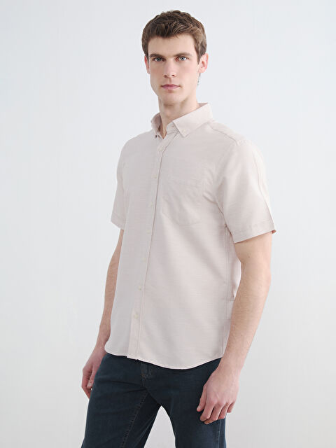 LCWAIKIKI Classic Regular Fit Dobby Men's Shirt - S65793Z8-GWB