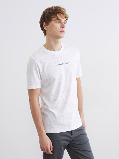 XSIDE Bisiklet Yaka Baskılı Penye Erkek Tişört - S65836Z8-R9J