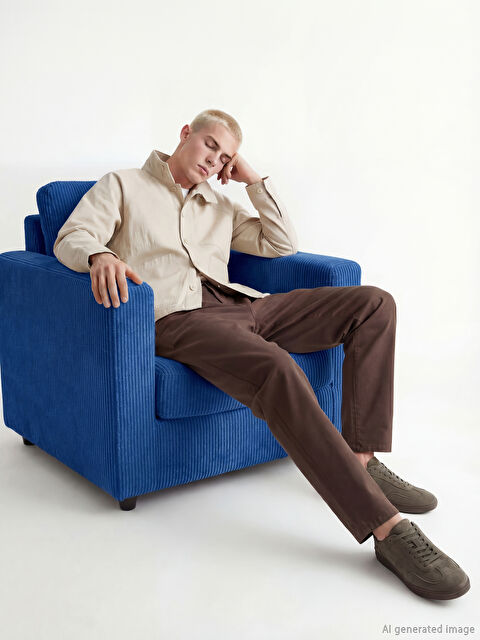 XSIDE Standart Kalıp Erkek Gabardin Pantolon - S65848Z8-HEH