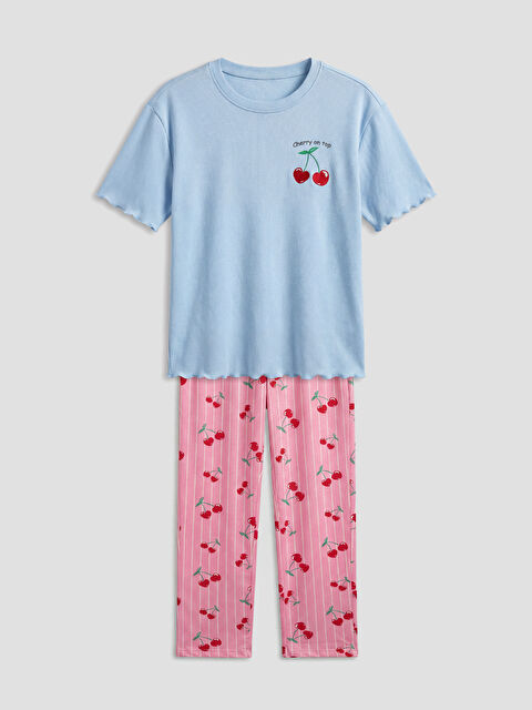 LCW Kids Girl BLUE Pyjama Set - S65905Z4-QXE
