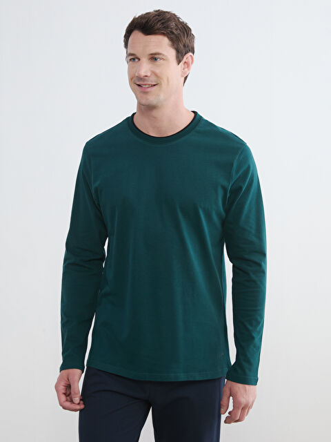 LC WAIKIKI Bisiklet Yaka Erkek Pijama Üst - S65932Z8-HKE