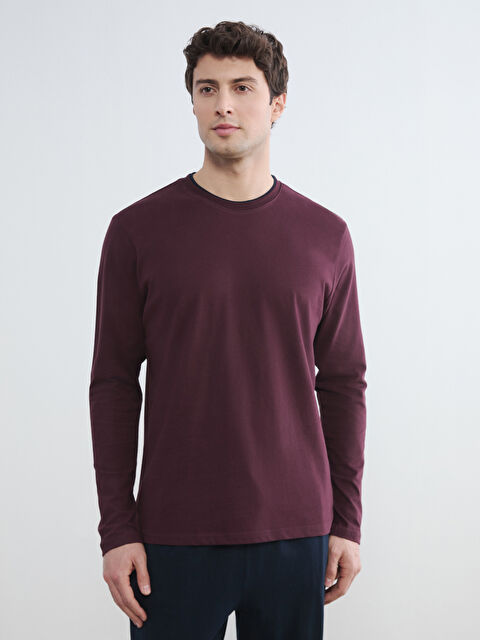 LC WAIKIKI Bisiklet Yaka Erkek Pijama Üst - S65932Z8-HQT