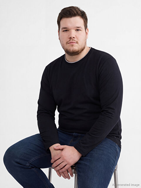 LC WAIKIKI Bisiklet Yaka Erkek Pijama Üst