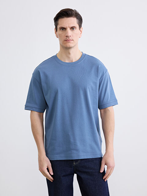 LC WAIKIKI Bisiklet Yaka Kısa Kollu Erkek Pijama Üst - S65933Z8-H8X