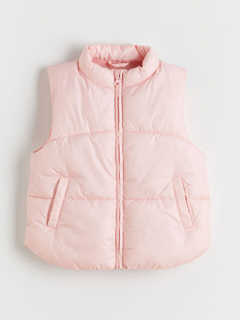 LCW Kids Dik Yaka Kız Çocuk Şişme Yelek - S65946Z1-FVB