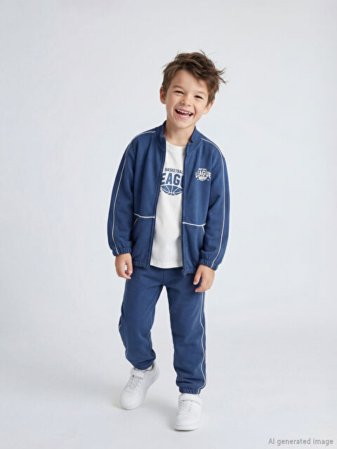 LCW Kids Erkek Çocuk	Tişört, Fermuarlı Sweatshirt ve Eşofman Alt - S65953Z1-JM3