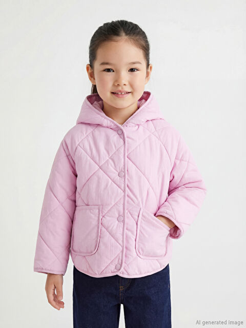 LCW Kids Kapüşonlu Kız Çocuk Şişme Mont - S65959Z1-G4X